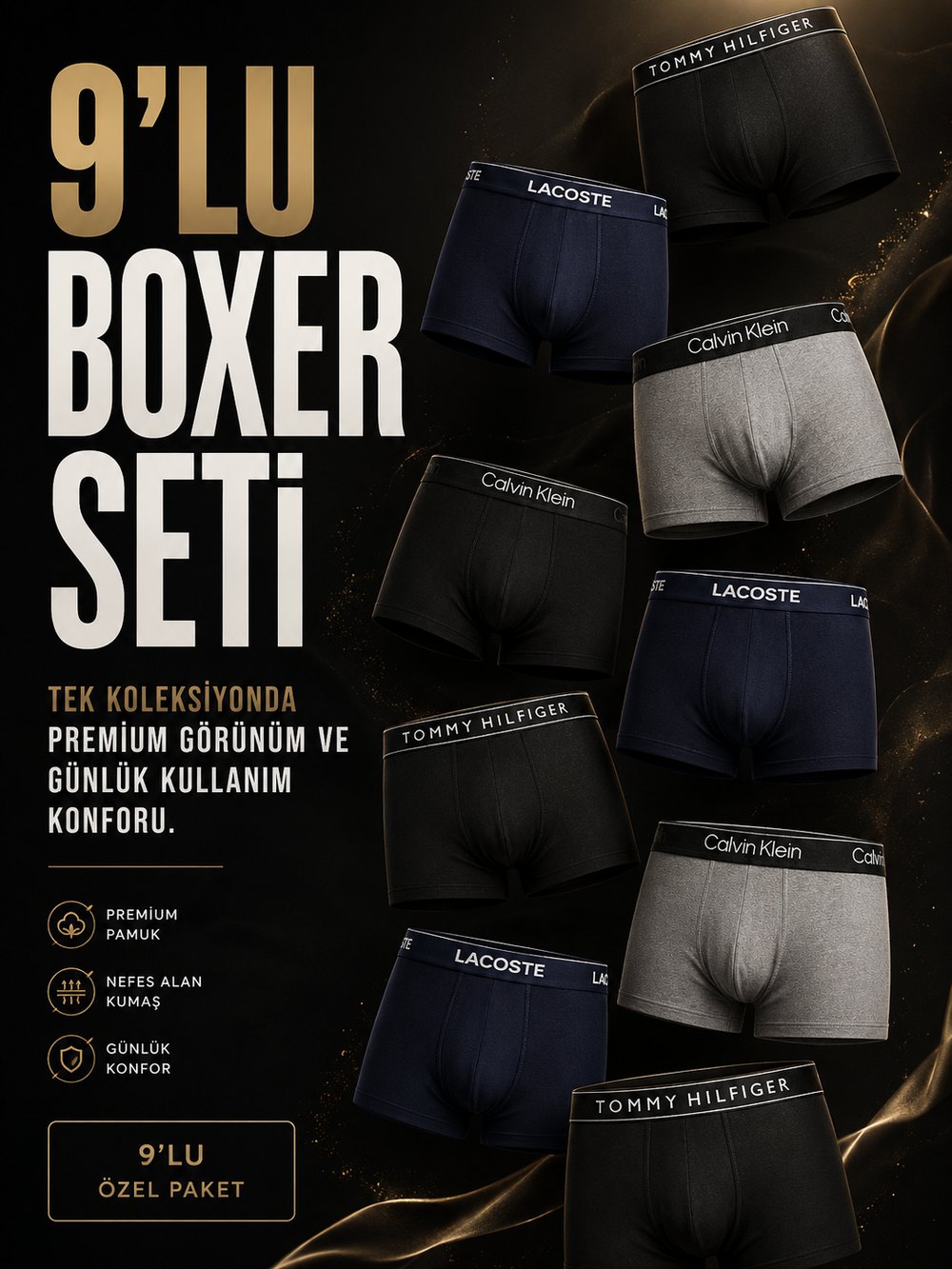 9'lu boxer seti